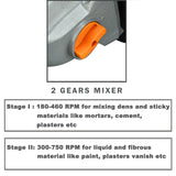 Drill Mixer is used for drilling or mixing various materials such as cement, gypsum, mud, concrete, mortar, paint, tile adhesive and epoxy resin on wood and iron plates. Double handle mixer with high power and high efficiency R6212C