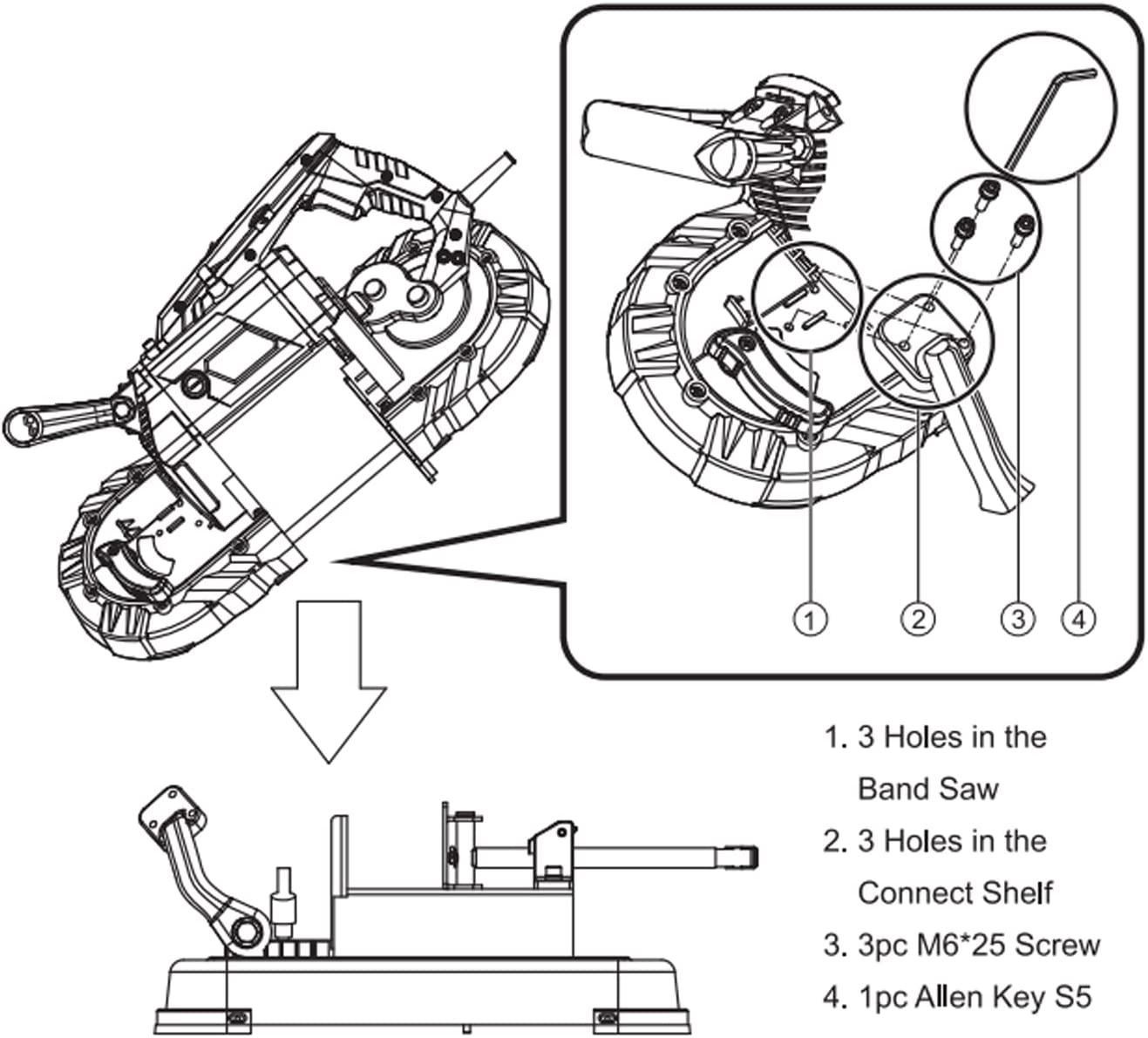 MAXXT Bandsaw Base，Only fits Maxxt 5 Inch Deep Cut Portable Band Saw